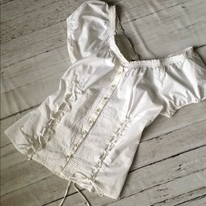 White Lane Bryant peasant top BoHo size 14 / 16